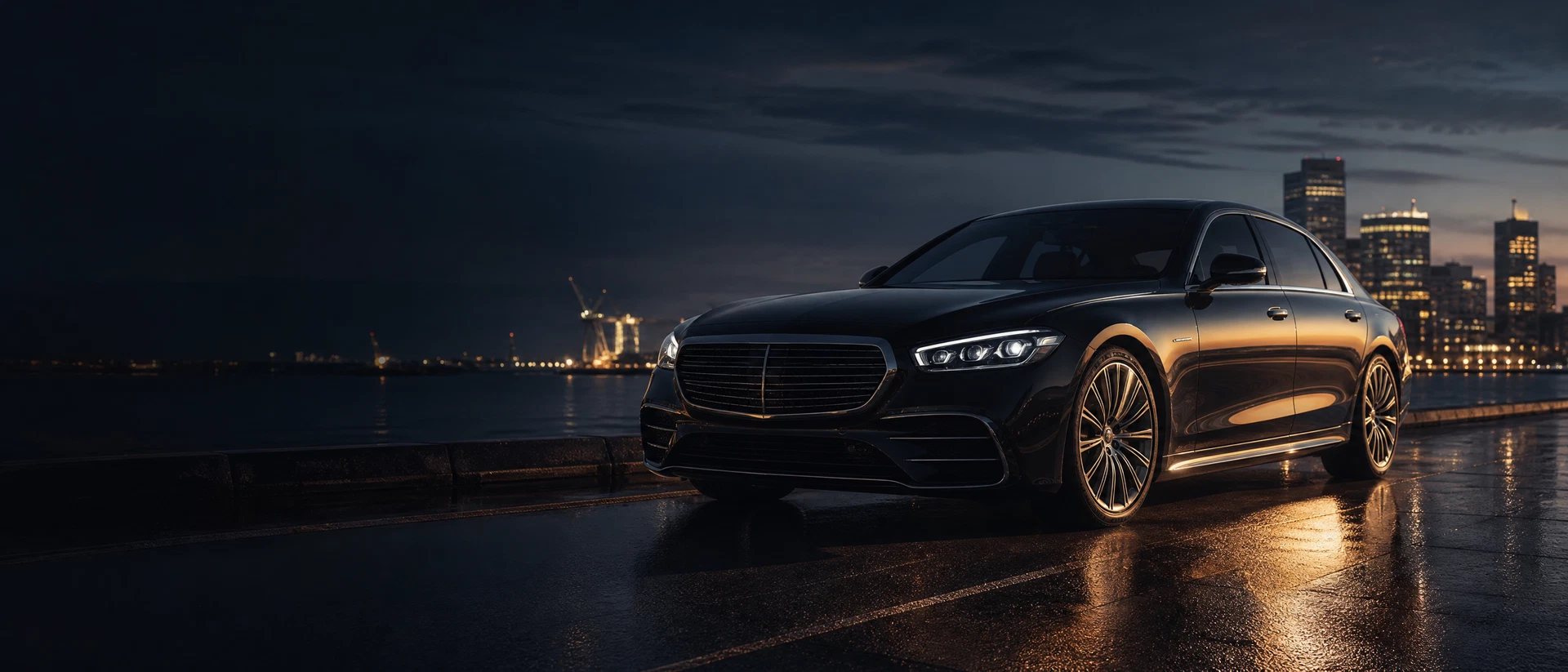 Black executive sedan in the Elite Rides fleet