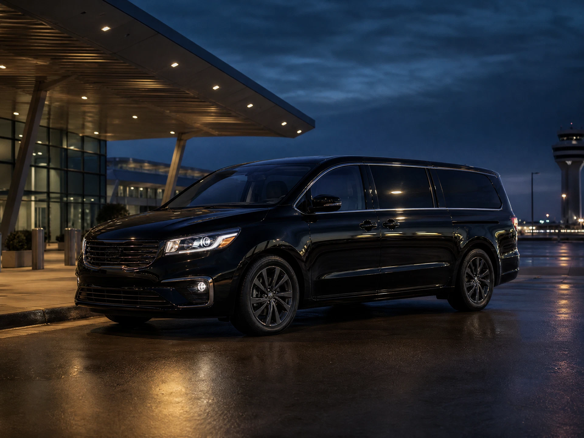 Black XXL Minivan in the Elite Rides fleet